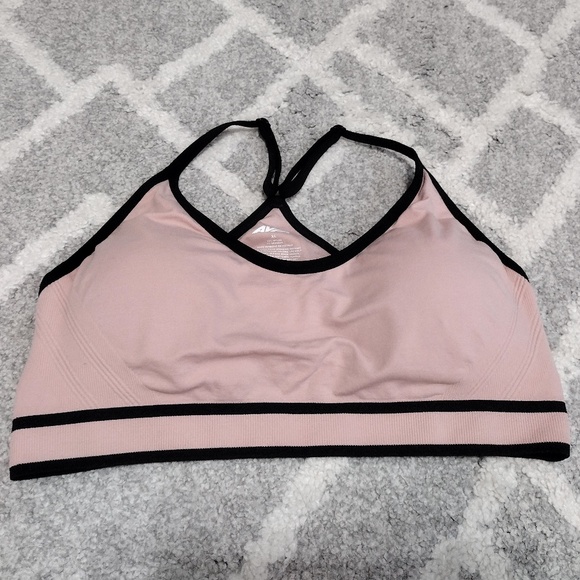 Avia Women's XL Beige Seamless Low Support Breathable Cami Sports Bra -Good Cond - Picture 1 of 5